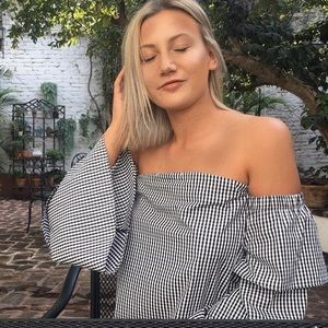 Socialite off the shoulder top